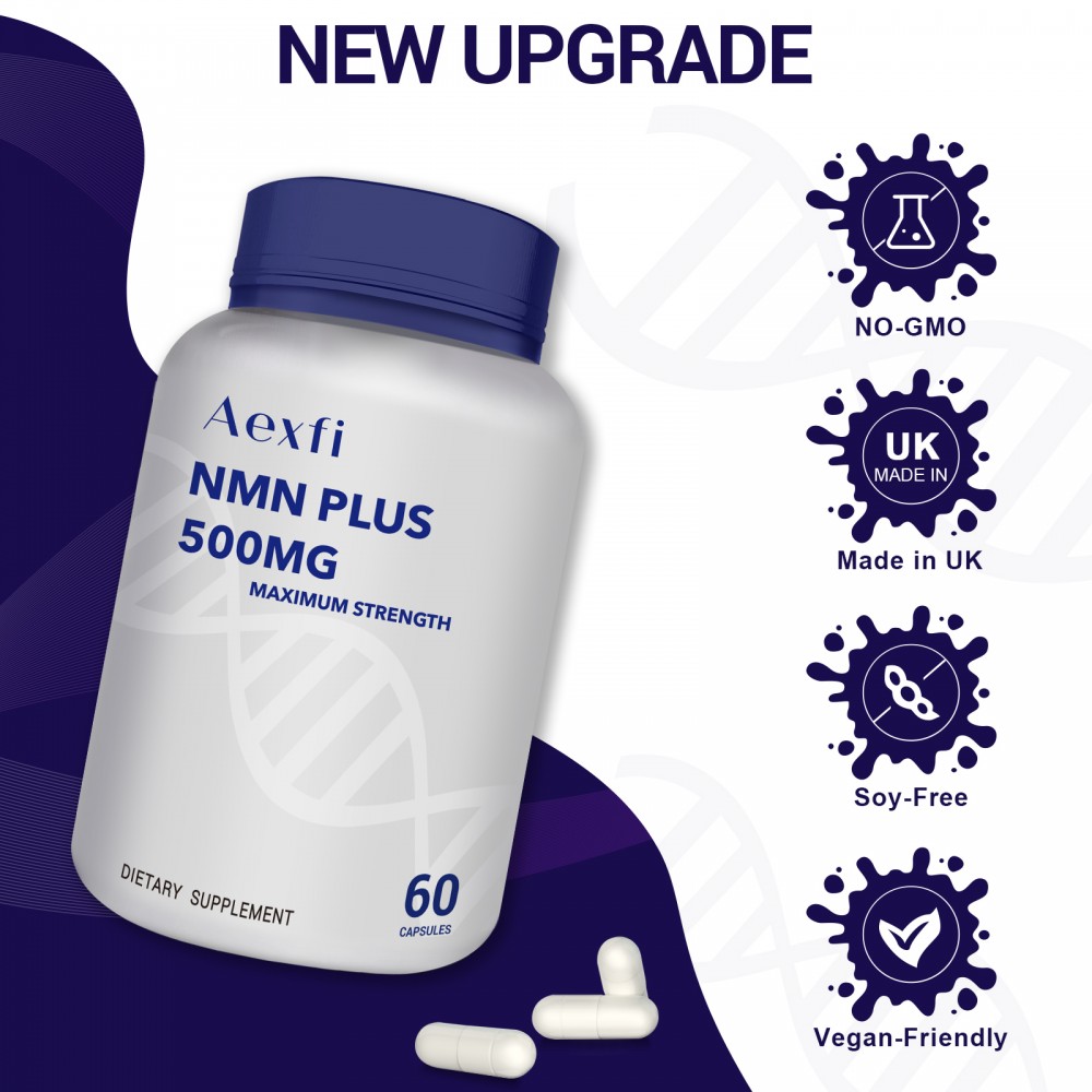 NMN Capsules 500mg (60 Count(Pack of 1))