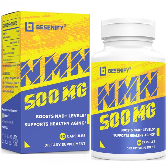Besenify NMN 500mg (60 Capsules(Pack of 1))