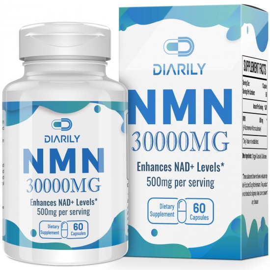 Diarily NMN Supplement 30000mg per bottles (60 Count(Pack of 1))