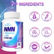 Gyriesse NMN 500mg + Trans-Resveratrol 1200mg Plus TMG 500mg (60 Softgels(Pack of 1)) Gyriesse NMN 500mg + Trans-Resveratrol 1200mg Plus TMG 500mg (60 Softgels(Pack of 1))