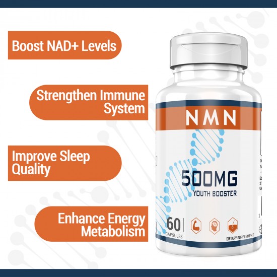 NMN Supplement 500mg (60 Count(Pack of 1))