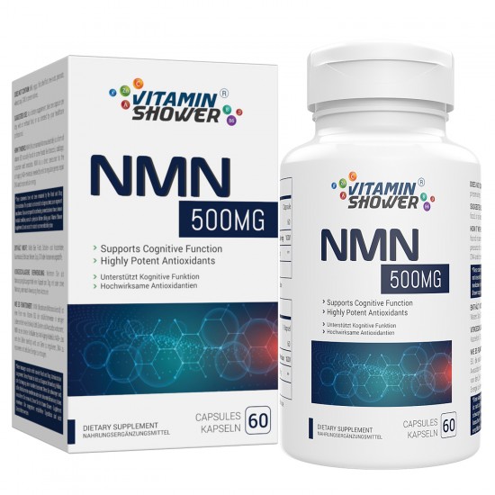 Vitamin Shower NMN Supplement 500mg (60 Count(Pack of 1)